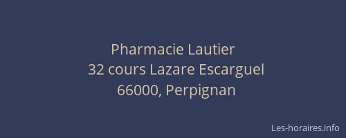 Pharmacie Lautier
