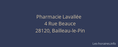 Pharmacie Lavall&eacute;e