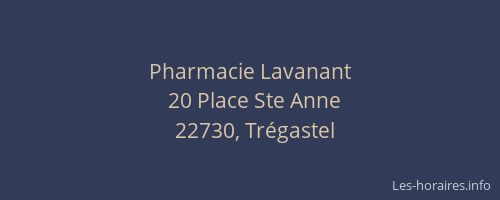Pharmacie Lavanant