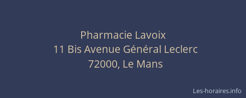 Pharmacie Lavoix