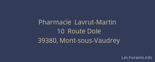 Pharmacie  Lavrut-Martin