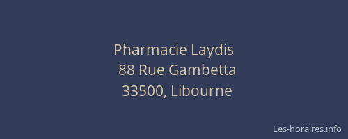 Pharmacie Laydis