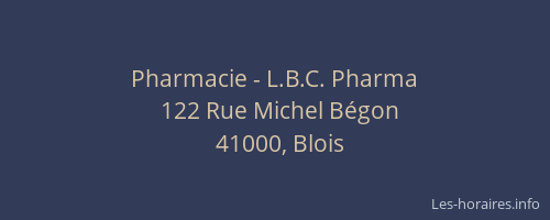 Pharmacie - L.B.C. Pharma