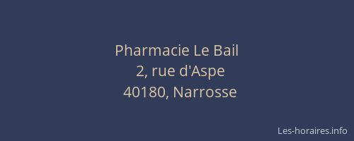 Pharmacie Le Bail