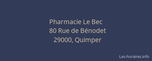 Pharmacie Le Bec