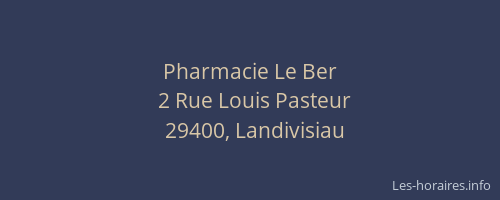 Pharmacie Le Ber