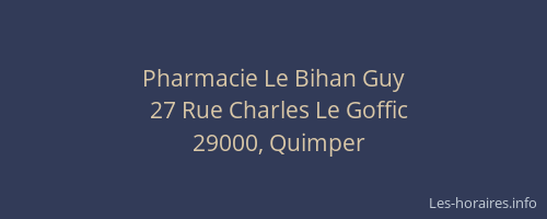 Pharmacie Le Bihan Guy