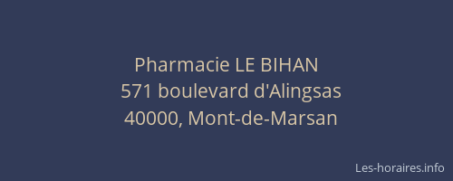 Pharmacie LE BIHAN