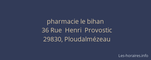 pharmacie le bihan
