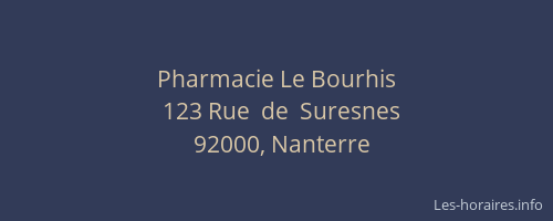 Pharmacie Le Bourhis