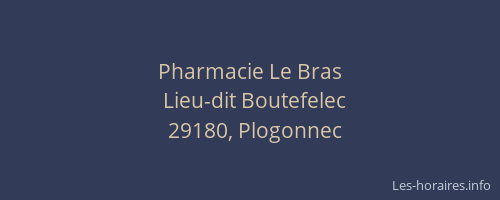Pharmacie Le Bras