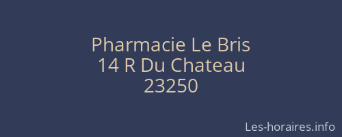 Pharmacie Le Bris