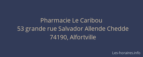 Pharmacie Le Caribou