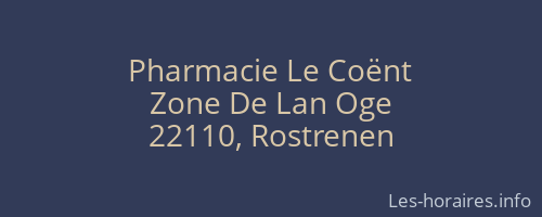 Pharmacie Le Coënt