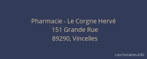 Pharmacie - Le Corgne Hervé
