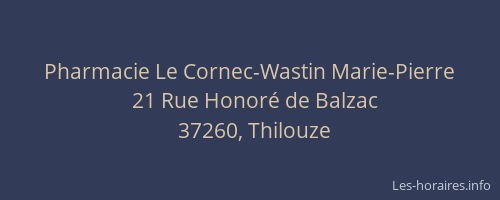 Pharmacie Le Cornec-Wastin Marie-Pierre