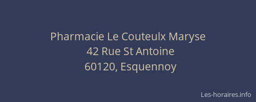 Pharmacie Le Couteulx Maryse