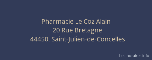 Pharmacie Le Coz Alain