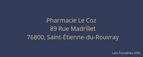 Pharmacie Le Coz