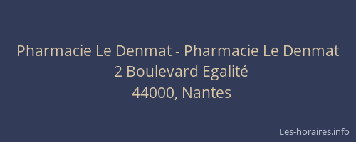 Pharmacie Le Denmat - Pharmacie Le Denmat