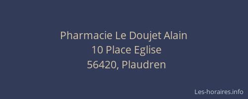 Pharmacie Le Doujet Alain