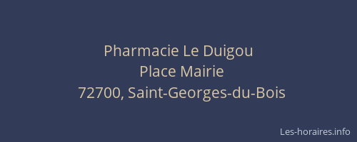Pharmacie Le Duigou