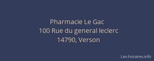 Pharmacie Le Gac