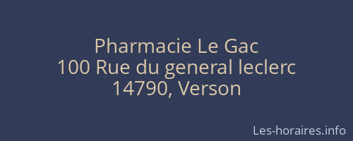 Pharmacie Le Gac