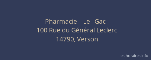 Pharmacie    Le   Gac