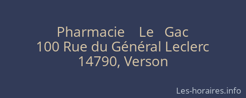 Pharmacie    Le   Gac