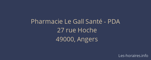 Pharmacie Le Gall Santé - PDA