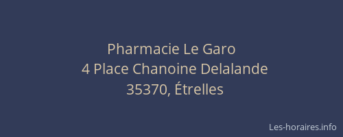 Pharmacie Le Garo