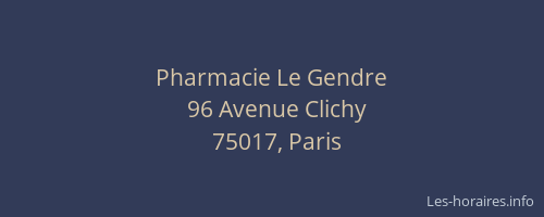 Pharmacie Le Gendre
