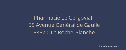 Pharmacie Le Gergovial