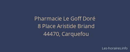 Pharmacie Le Goff Doré