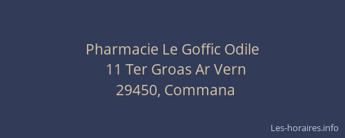 Pharmacie Le Goffic Odile