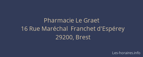 Pharmacie Le Graet