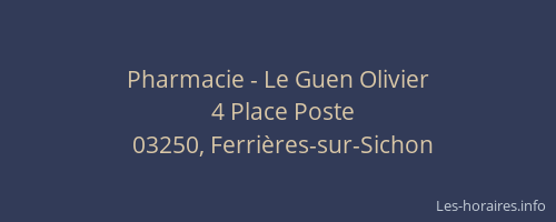 Pharmacie - Le Guen Olivier