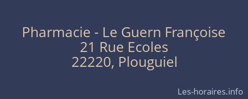 Pharmacie - Le Guern Françoise