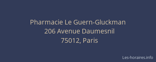Pharmacie Le Guern-Gluckman