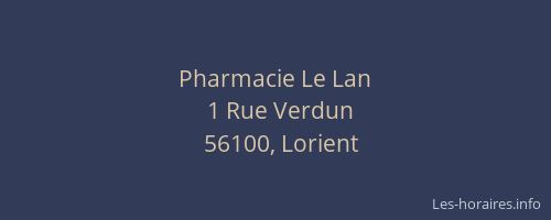 Pharmacie Le Lan
