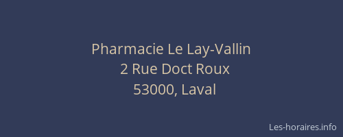 Pharmacie Le Lay-Vallin