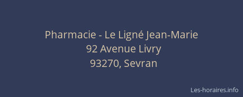 Pharmacie - Le Ligné Jean-Marie
