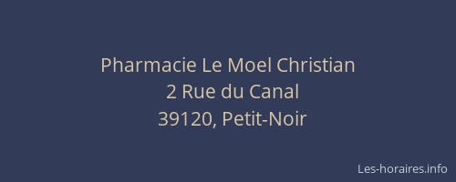 Pharmacie Le Moel Christian