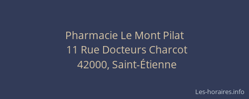 Pharmacie Le Mont Pilat