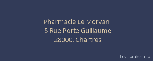 Pharmacie Le Morvan