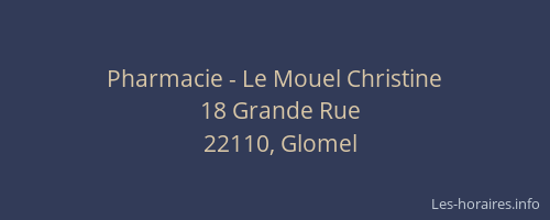 Pharmacie - Le Mouel Christine