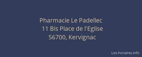 Pharmacie Le Padellec