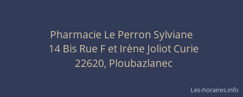 Pharmacie Le Perron Sylviane
