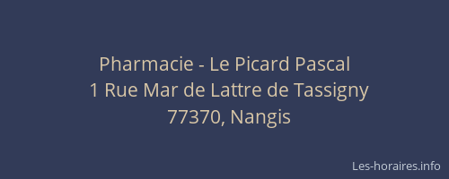 Pharmacie - Le Picard Pascal